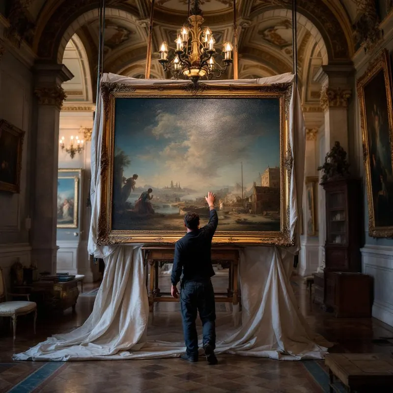 Art installation in Venice palazzo