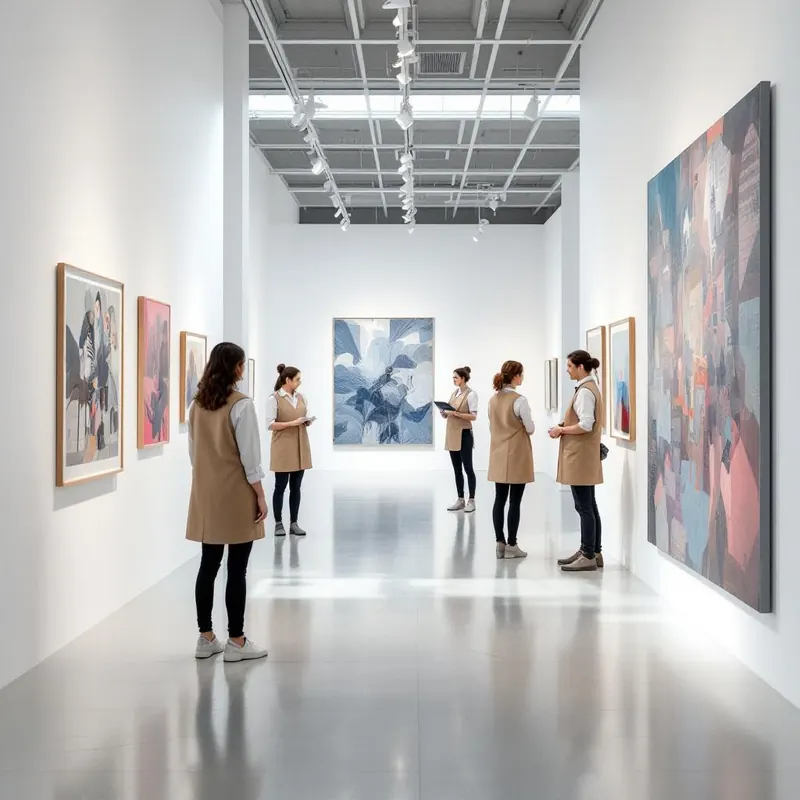 Exhibition staffing Venice gallery